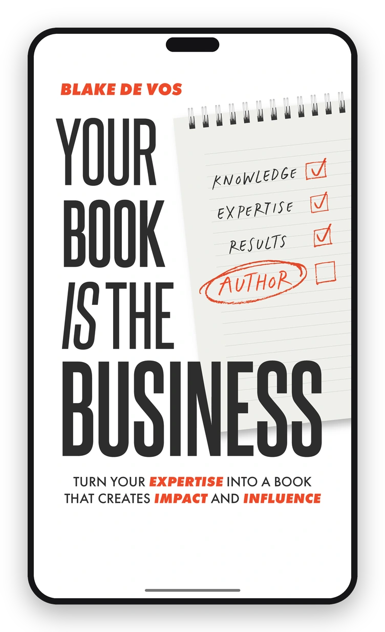 Your Book Is The Business, open on a phone